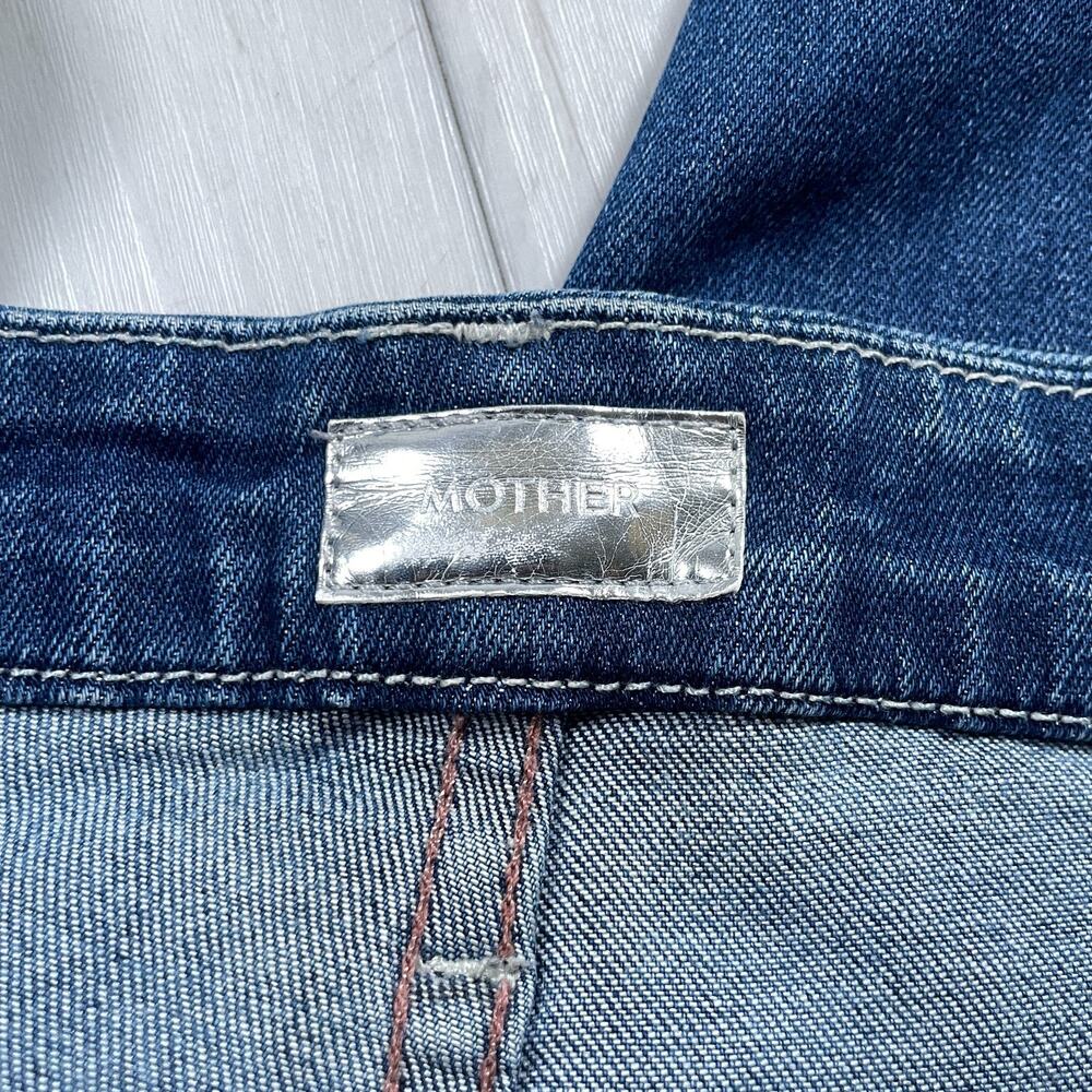 MOTHER Blue Flared Wide-Leg Jeans - Picture 8 of 16